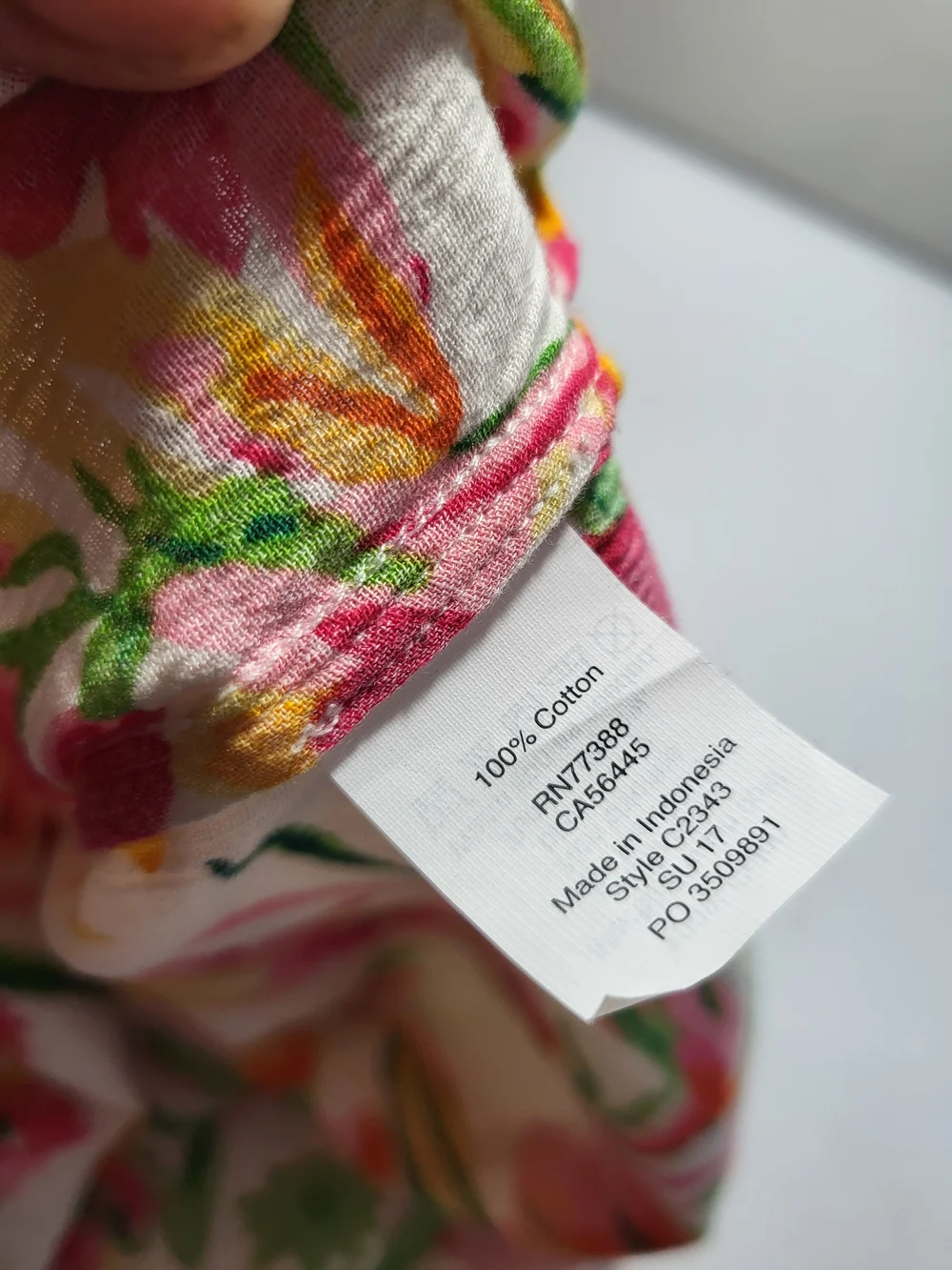 J.Crew Floral Split-Neck Tunic Swim Cover-Up in Pink